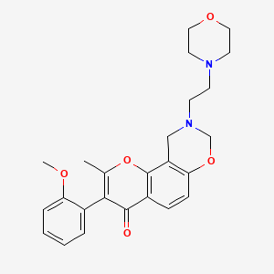 3-(2-methoxyphenyl)-2-methyl-9-[2-(morpholin-4-yl)ethyl]-9,10-dihydro-4H,8H-chromeno[8,7-e][1,3]oxazin-4-one