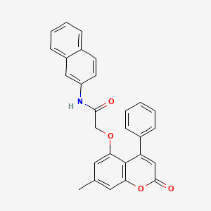 2-[(7-methyl-2-oxo-4-phenyl-2H-chromen-5-yl)oxy]-N-2-naphthylacetamide