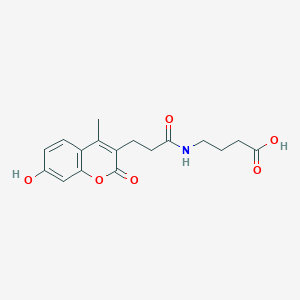 4-{[3-(7-hydroxy-4-methyl-2-oxo-2H-chromen-3-yl)propanoyl]amino}butanoic acid