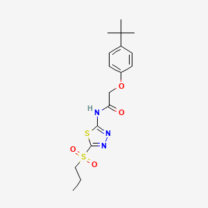 2-(4-tert-butylphenoxy)-N-[5-(propylsulfonyl)-1,3,4-thiadiazol-2-yl]acetamide