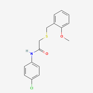 N-(4-chlorophenyl)-2-{[(2-methoxyphenyl)methyl]sulfanyl}acetamide