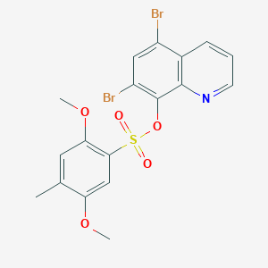 5,7-Dibromoquinolin-8-yl 2,5-dimethoxy-4-methylbenzene-1-sulfonate