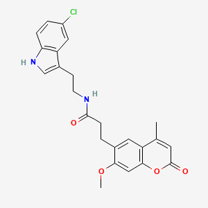 N-(2-(5-chloro-1H-indol-3-yl)ethyl)-3-(7-methoxy-4-methyl-2-oxo-2H-chromen-6-yl)propanamide