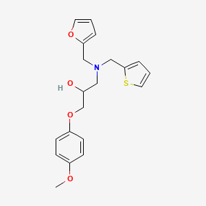 1-[(Furan-2-ylmethyl)(thiophen-2-ylmethyl)amino]-3-(4-methoxyphenoxy)propan-2-ol