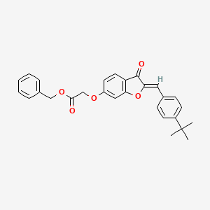 benzyl {[(2Z)-2-(4-tert-butylbenzylidene)-3-oxo-2,3-dihydro-1-benzofuran-6-yl]oxy}acetate