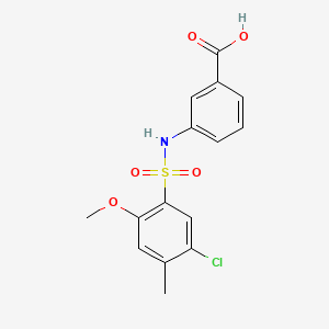 3-{[(5-Chloro-2-methoxy-4-methylphenyl)sulfonyl]amino}benzoic acid