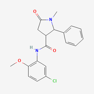 N-(5-chloro-2-methoxyphenyl)-1-methyl-5-oxo-2-phenylpyrrolidine-3-carboxamide