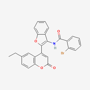 2-bromo-N-[2-(6-ethyl-2-oxo-2H-chromen-4-yl)-1-benzofuran-3-yl]benzamide