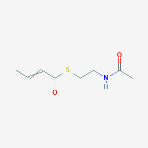 molecular formula C8H13NO2S B1220232 S-(2-acetamidoethyl) but-2-enethioate 