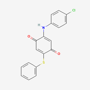 2-[(4-Chlorophenyl)amino]-5-(phenylsulfanyl)cyclohexa-2,5-diene-1,4-dione