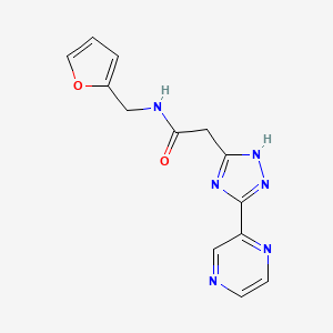 N-(furan-2-ylmethyl)-2-[5-(pyrazin-2-yl)-1H-1,2,4-triazol-3-yl]acetamide