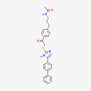 N-[3-(4-{2-[1-methyl-5-(4-phenylphenyl)imidazol-2-ylthio]acetyl}phenyl)propyl] acetamide