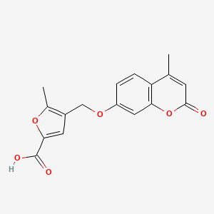 5-methyl-4-{[(4-methyl-2-oxo-2H-chromen-7-yl)oxy]methyl}-2-furoic acid