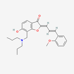 (2Z)-7-[(dipropylamino)methyl]-6-hydroxy-2-[(2E)-3-(2-methoxyphenyl)prop-2-en-1-ylidene]-1-benzofuran-3(2H)-one