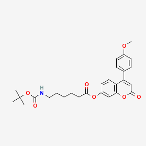 4-(4-methoxyphenyl)-2-oxo-2H-chromen-7-yl 6-[(tert-butoxycarbonyl)amino]hexanoate