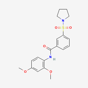 N-(2,4-dimethoxyphenyl)-3-(pyrrolidine-1-sulfonyl)benzamide