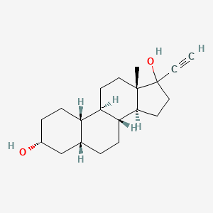 molecular formula C20H30O2 B1220241 19-Norpregn-20-yne-3,17-diol 