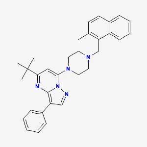 5-Tert-butyl-7-{4-[(2-methylnaphthalen-1-yl)methyl]piperazin-1-yl}-3-phenylpyrazolo[1,5-a]pyrimidine