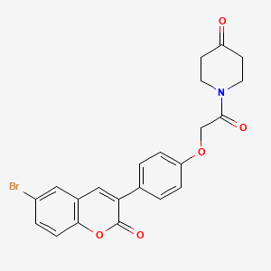 1-{[4-(6-bromo-2-oxo-2H-chromen-3-yl)phenoxy]acetyl}piperidin-4-one