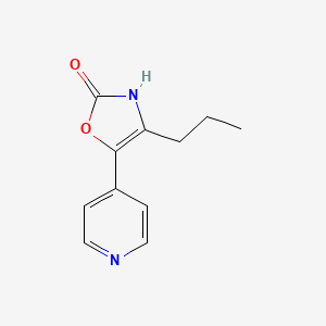 molecular formula C11H12N2O2 B1220246 4-丙基-5-(4-吡啶基)-2(3H)-噁唑酮 CAS No. 110124-55-5