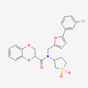 N-{[5-(3-chlorophenyl)furan-2-yl]methyl}-N-(1,1-dioxidotetrahydrothiophen-3-yl)-2,3-dihydro-1,4-benzodioxine-2-carboxamide