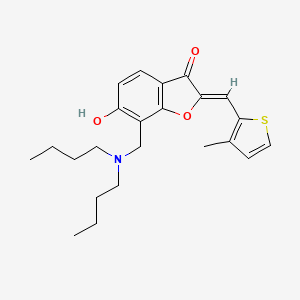 (2Z)-7-[(dibutylamino)methyl]-6-hydroxy-2-[(3-methylthiophen-2-yl)methylidene]-1-benzofuran-3(2H)-one