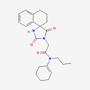 N-(cyclohex-1-en-1-yl)-2-{2,5-dioxo-3',4'-dihydro-2'H-spiro[imidazolidine-4,1'-naphthalene]-1-yl}-N-propylacetamide