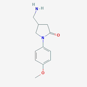molecular formula C12H16N2O2 B122025 4-氨基甲基-1-(4-甲氧基苯基)-吡咯烷-2-酮 CAS No. 148436-13-9