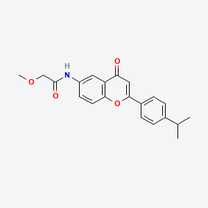 2-methoxy-N-{4-oxo-2-[4-(propan-2-yl)phenyl]-4H-chromen-6-yl}acetamide