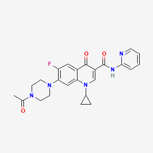 7-(4-acetylpiperazin-1-yl)-1-cyclopropyl-6-fluoro-4-oxo-N-(pyridin-2-yl)-1,4-dihydroquinoline-3-carboxamide