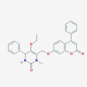 5-ethoxy-1-methyl-6-(((2-oxo-4-phenyl-2H-chromen-7-yl)oxy)methyl)-4-phenyl-3,4-dihydropyrimidin-2(1H)-one