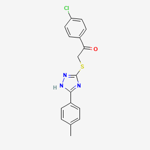 1-(4-chlorophenyl)-2-{[5-(4-methylphenyl)-4H-1,2,4-triazol-3-yl]sulfanyl}ethanone