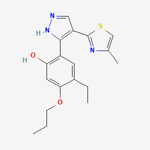 4-ethyl-2-[4-(4-methyl-1,3-thiazol-2-yl)-1H-pyrazol-3-yl]-5-propoxyphenol