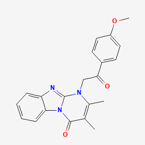 1-[2-(4-methoxyphenyl)-2-oxoethyl]-2,3-dimethylpyrimido[1,2-a]benzimidazol-4(1H)-one