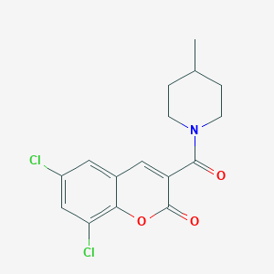 6,8-Dichloro-3-[(4-methylpiperidyl)carbonyl]chromen-2-one