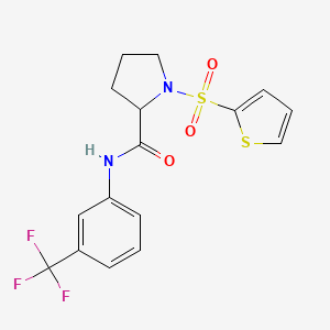 1-(thiophen-2-ylsulfonyl)-N-[3-(trifluoromethyl)phenyl]prolinamide