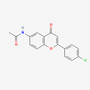 N-(2-(4-chlorophenyl)-4-oxo-4H-chromen-6-yl)acetamide