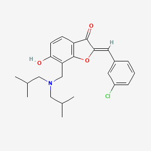 (2Z)-7-{[bis(2-methylpropyl)amino]methyl}-2-(3-chlorobenzylidene)-6-hydroxy-1-benzofuran-3(2H)-one