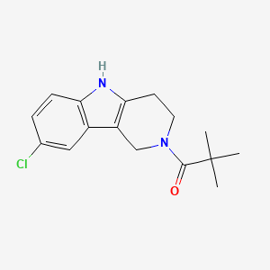 1-(8-chloro-1,3,4,5-tetrahydro-2H-pyrido[4,3-b]indol-2-yl)-2,2-dimethylpropan-1-one