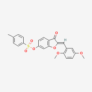 (2Z)-2-(2,5-dimethoxybenzylidene)-3-oxo-2,3-dihydro-1-benzofuran-6-yl 4-methylbenzenesulfonate