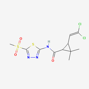 3-(2,2-dichloroethenyl)-2,2-dimethyl-N-[5-(methylsulfonyl)-1,3,4-thiadiazol-2-yl]cyclopropanecarboxamide