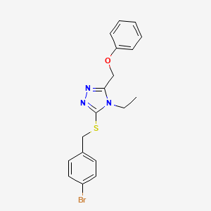 ({5-[(4-Bromophenyl)methylthio]-4-ethyl-1,2,4-triazol-3-yl}methoxy)benzene