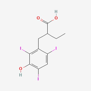 molecular formula C11H11I3O3 B1220268 碘苯酚酸 CAS No. 96-84-4