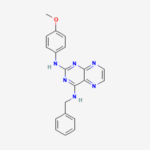 {2-[(4-Methoxyphenyl)amino]pteridin-4-yl}benzylamine