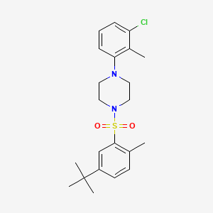 1-(5-Tert-butyl-2-methylbenzenesulfonyl)-4-(3-chloro-2-methylphenyl)piperazine