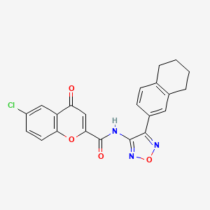 6-chloro-4-oxo-N-[4-(5,6,7,8-tetrahydronaphthalen-2-yl)-1,2,5-oxadiazol-3-yl]-4H-chromene-2-carboxamide