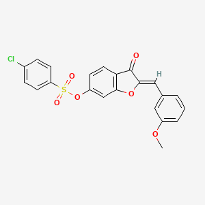 (2Z)-2-(3-methoxybenzylidene)-3-oxo-2,3-dihydro-1-benzofuran-6-yl 4-chlorobenzenesulfonate