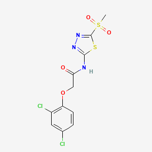 2-(2,4-dichlorophenoxy)-N-(5-(methylsulfonyl)-1,3,4-thiadiazol-2-yl)acetamide