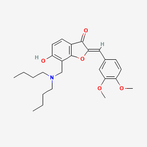 (2Z)-7-[(dibutylamino)methyl]-2-(3,4-dimethoxybenzylidene)-6-hydroxy-1-benzofuran-3(2H)-one