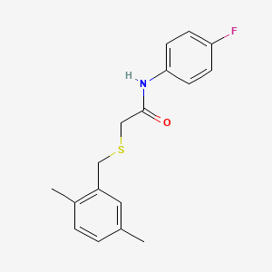 2-[(2,5-dimethylphenyl)methylthio]-N-(4-fluorophenyl)acetamide